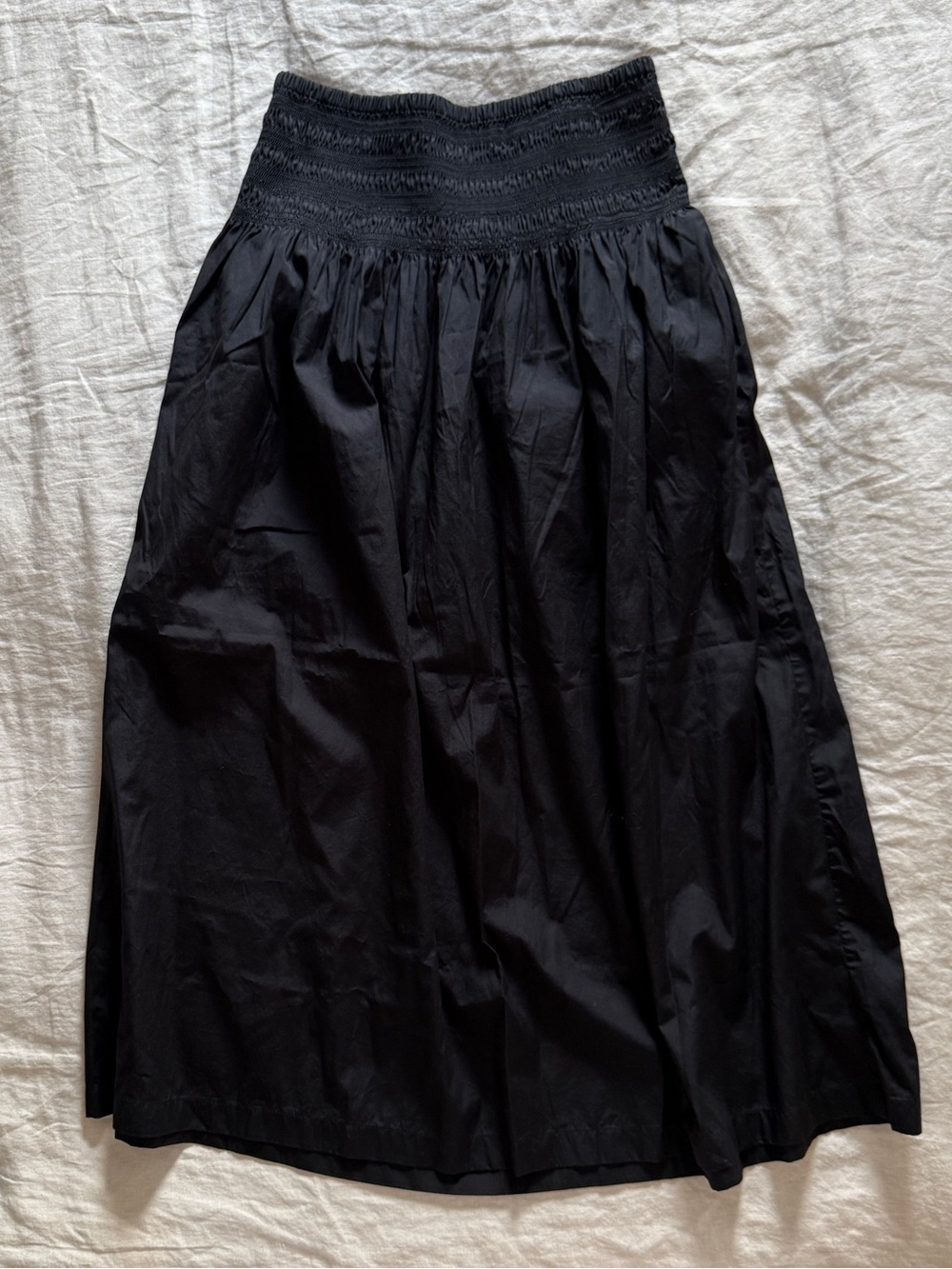 Madewell Smocked Waist Midi Skirt